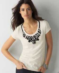 Ann Taylor Loft Embellished Tee; Photo courtesy of AnnTaylorLoft.com