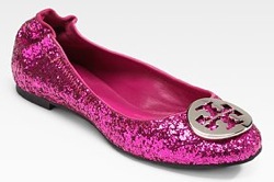 pink sparkly flats