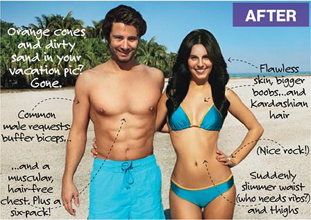 Nicholas and Elizabeth, after retouching (Courtesy of Glamour)