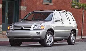 The Toyota Highlander, one of the recalled vehicles. (Photo courtesy of Toyota.)