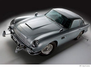 James Bond's classic 1963 Aston Martin DB5 (photo courtesy of RM Auctions)