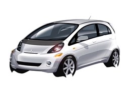 Mitsubishi i-MiEV rendering (courtesy Mitsubishi Motors).
