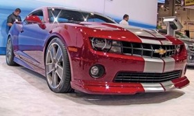 Chevrolet showed off two Camaros with the SS badge at the SEMA show. (Photo by Mark Rechtin.)