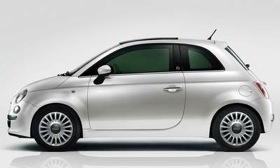 The U.S. Fiat 500: More powerful engine, softer ride, serious cupholders. (Photo from AutoWeek.)