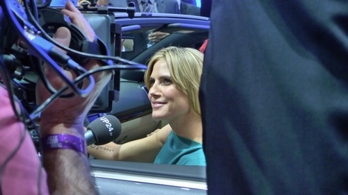 Heidi Klum in the 2012 Volkswagen Eos. (Photo by Josh Condon.)