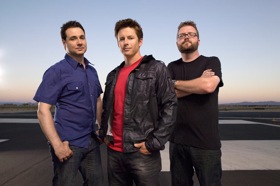 Top Gear USA hosts Adam Ferrara, Tanner Foust, and Adam Rutledge. (Photo courtesy of Top Gear USA.)