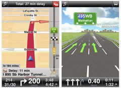The Tom Tom U.S.A. app for iPhone. (Image courtesy of Consumer Reports.)