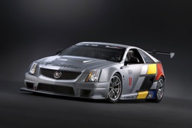 The Cadillac CTS-V coupe, looking race-ready for its debut at Sebring. (Photo courtesy of GM.)