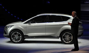 The Ford Vertrek concept previews the redesigned Escape SUV.(Photo taken by Roger Hart)