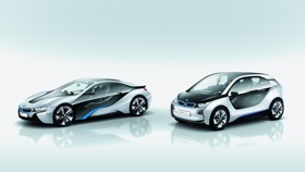 The BMW i3 and i8. (Photo courtesy of BMW.)