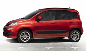 The third-generation Fiat Panda has seating for five people. (Image courtesy of Fiat.)