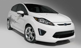 Paint supplier PPG Industries says white is the most popular car color. A 2011 Ford Fiesta is shown. (Image via AutoWeek.)

