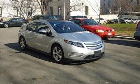 Dan Akerson in a Chevy Volt. Photo courtesy of Autoweek.