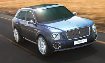Bentley introduced the EXP 9 F SUV concept at the Geneva auto show.(photo courtesy of Bentley)