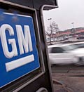 Credit: (© Scott Olson/Getty Images)
Caption: General Motors logo