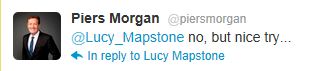 Piers Morgan's tweet