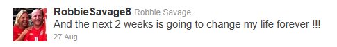 Robbie Savage tweet about the next two weeks