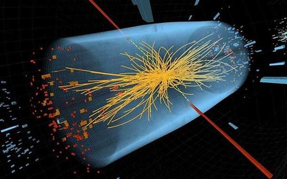 An artist's impression of the Higgs-boson particle