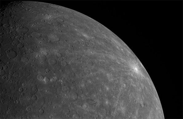A view of Mercury's surface captured by the Messenger space probe (Image © Nasa)