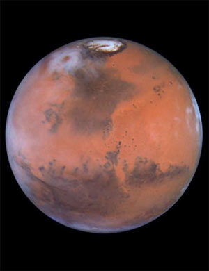 The planet Mars as captured by the Hubble Space Telescope (Image © Nasa)
