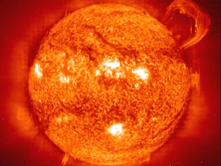 A solar eruption (Image © National Space Centre)