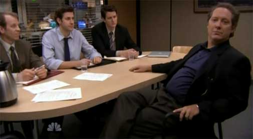 James Spader on The Office (screenshot from NBC)