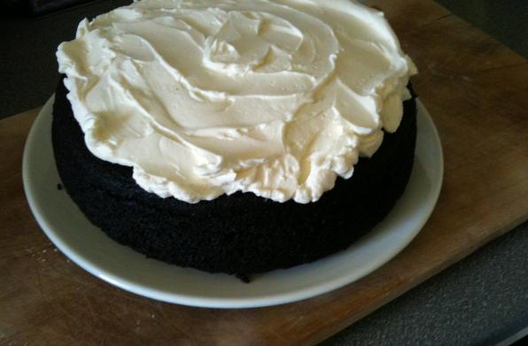 The one cake I can turn out pretty well: Nigella's chocolate Guinness cake.