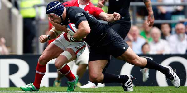 James Haskell scores England's first try against Wales