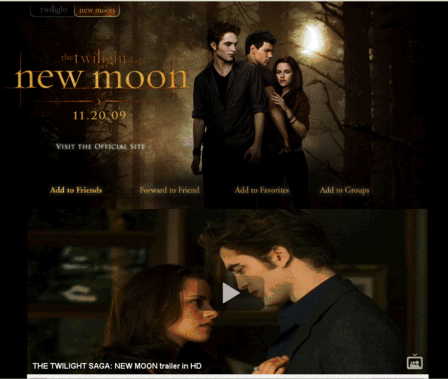 "The Twilight Saga" MySpace page