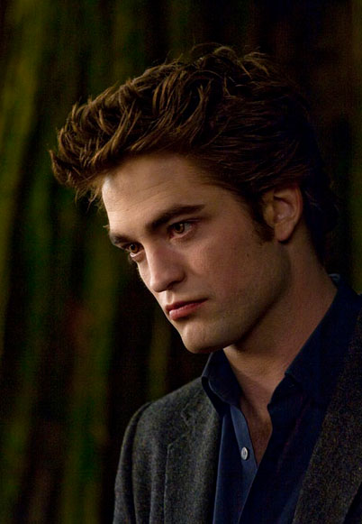 Rob on the set of "New Moon"