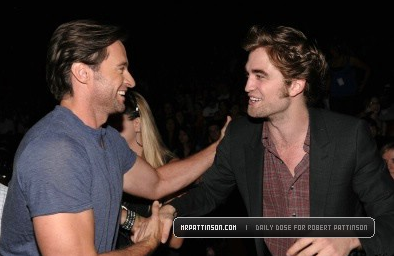 Hugh Jackman and Rob at the TCAs