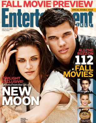 Kristen Stewart and Taylor Lautner on EW cover
