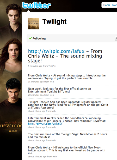 Twilight on Twitter!