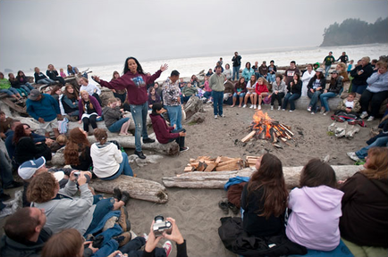 "Twilight" fans at First Beach in La Push, WA