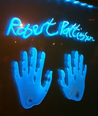 Rob's handprints at Planet Hollywood Times Square